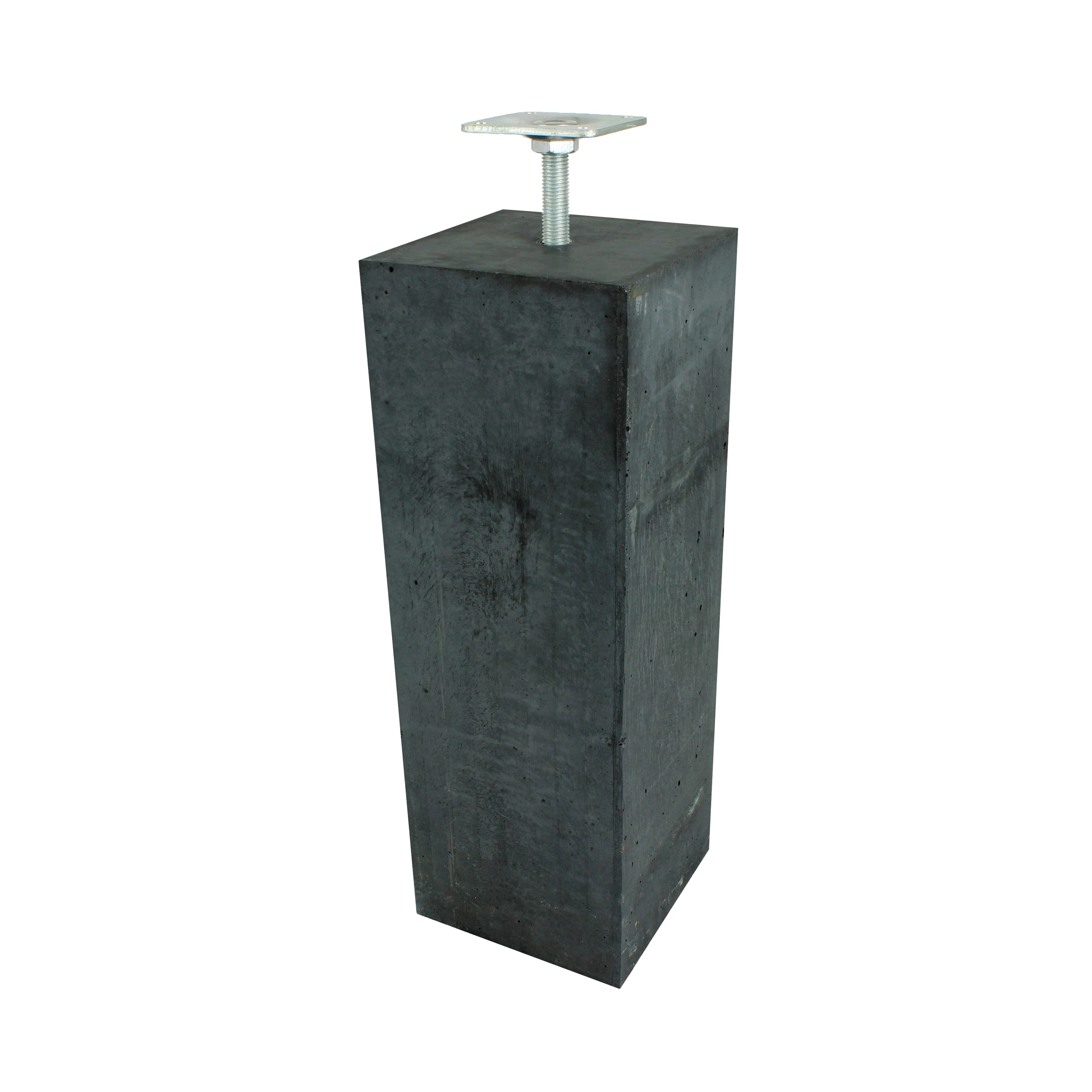 Betonpoer Recht 20 x 20 x 58 cm inclusief Stelplaat M20 - Afbeelding 1